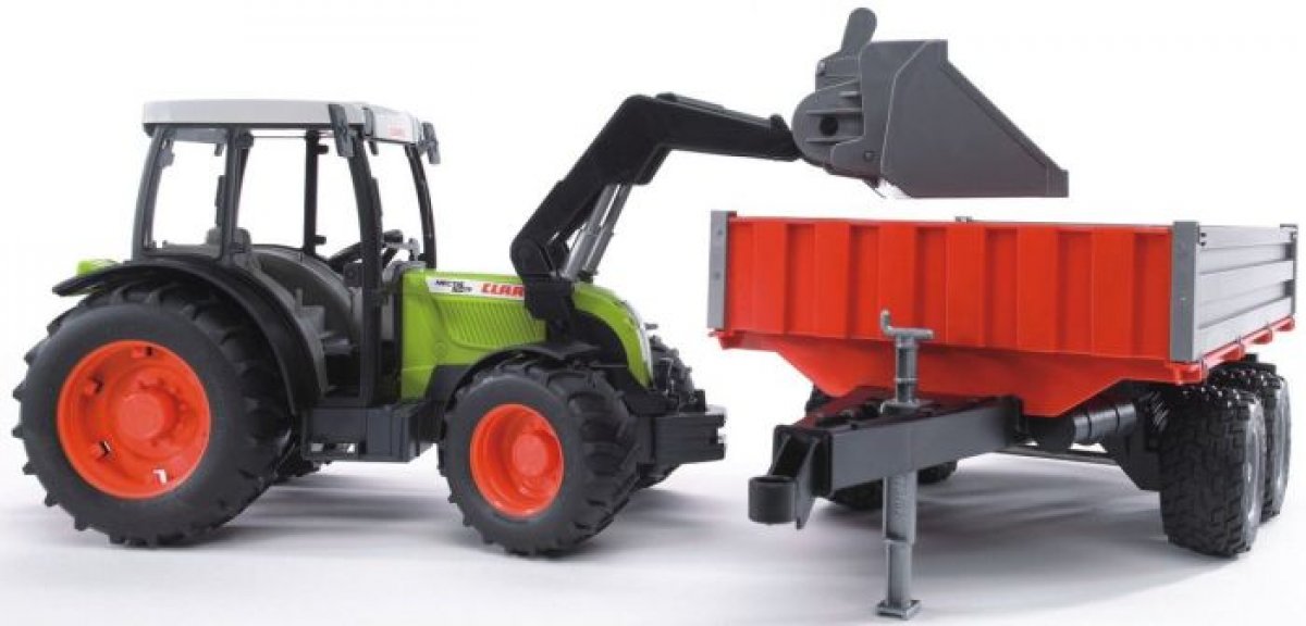 Claas Nectis 267 F mit Frontlader und Bordwandanhänger