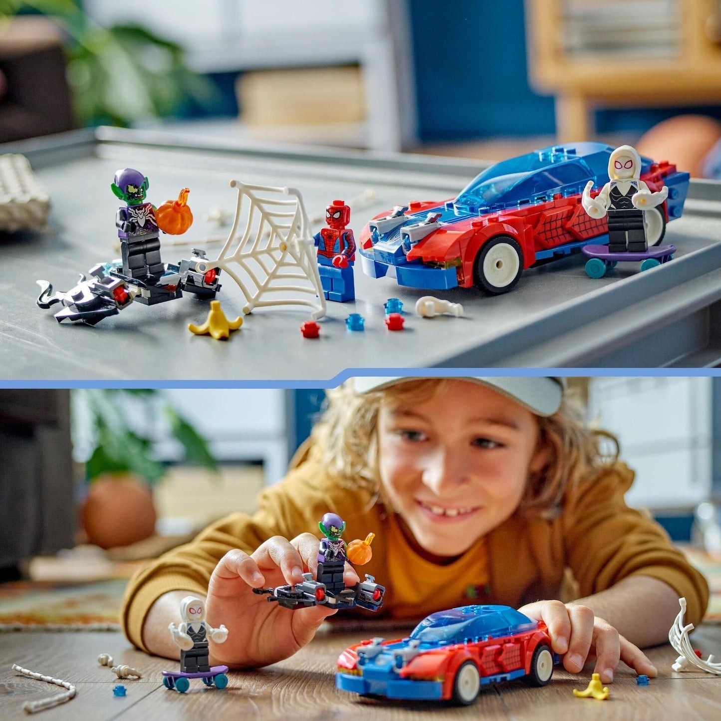 Marvel Super Heroes Spider Mans Rennauto & Venom Green Goblin