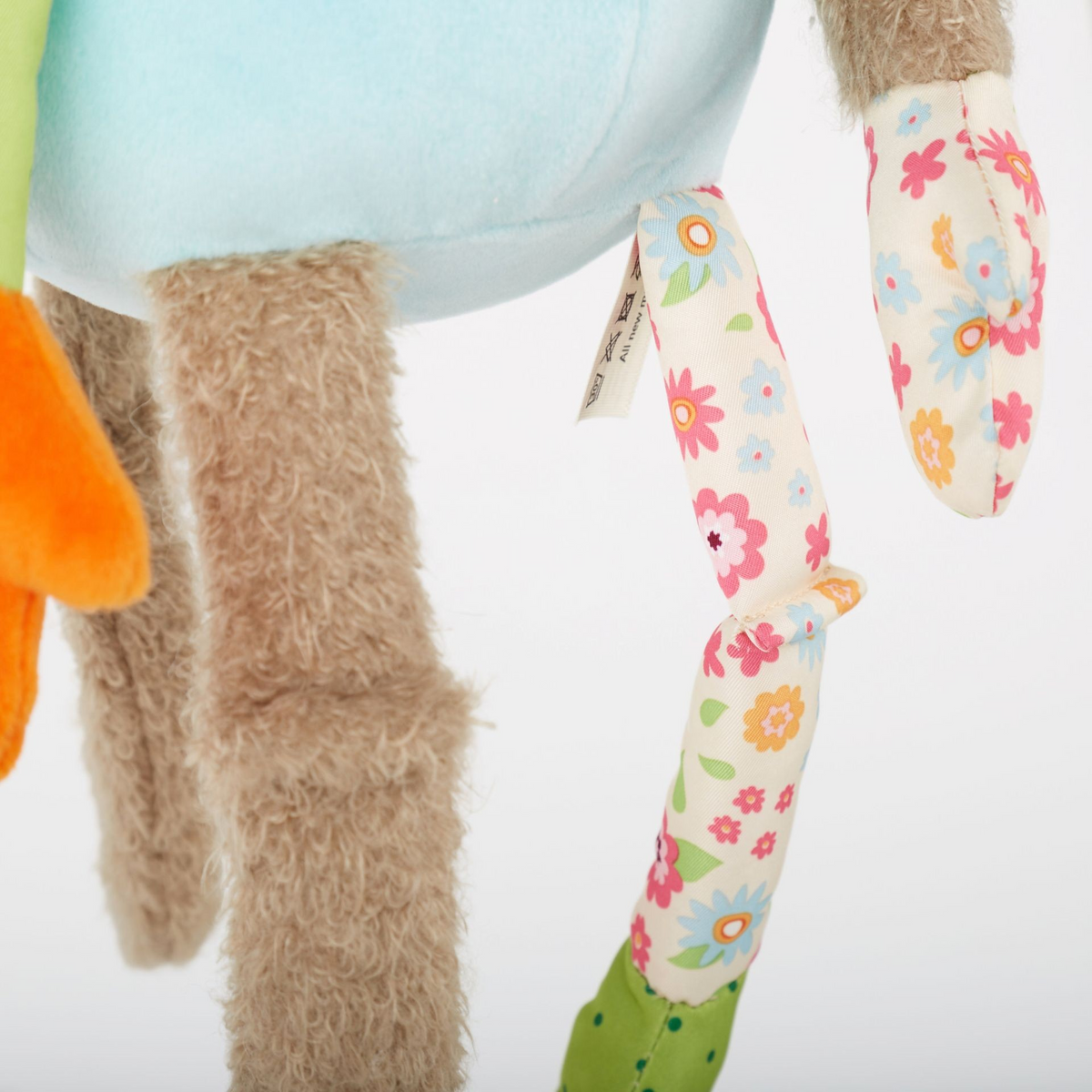 Kuscheltier Affe Patchwork Welt