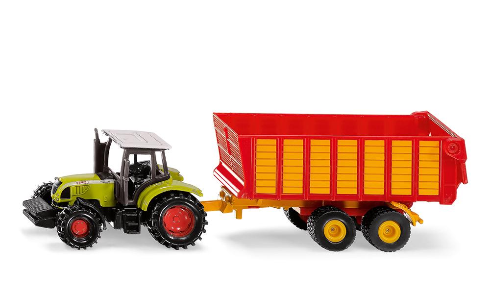 Claas mit Silagewagen