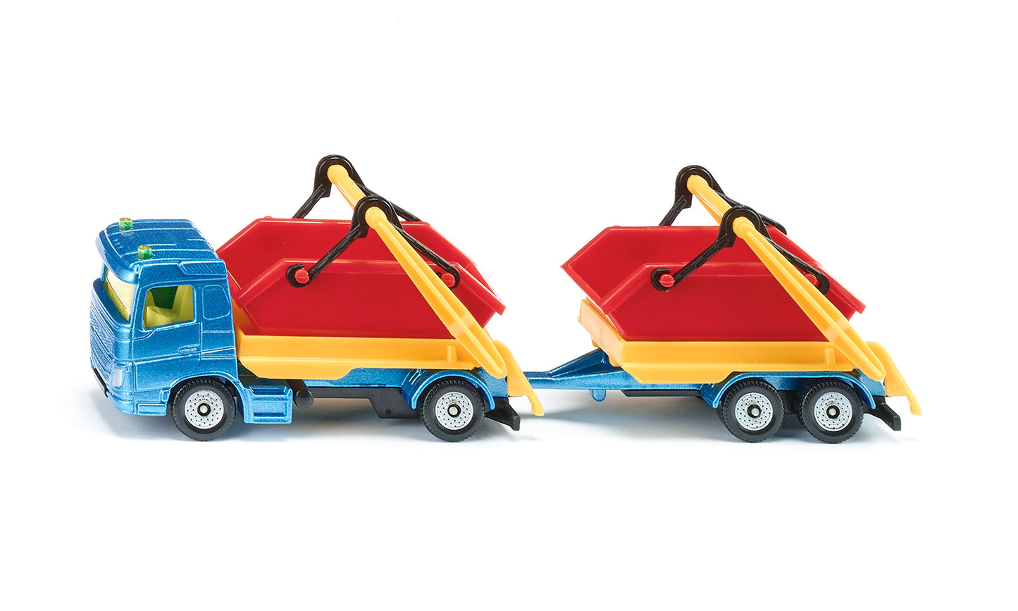 LKW mit Absetzmulde und Anhänger