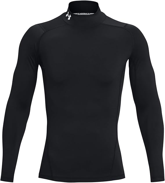 UA HG Armour Comp Mock LS-BLK