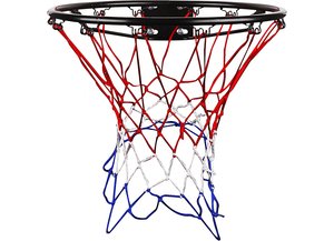 Basketballkorb mit Netz,rot-weiss