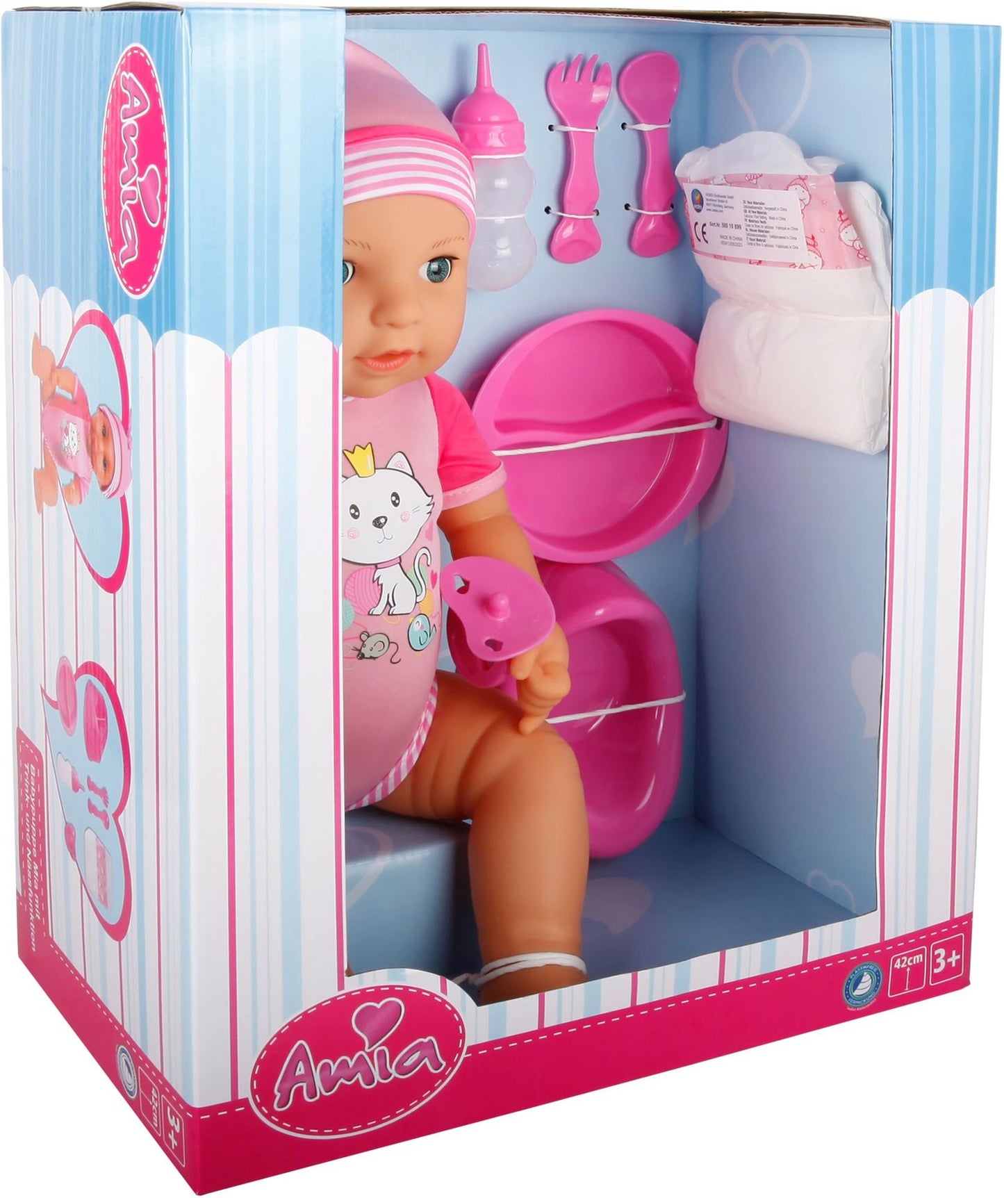 AM Babypuppe "Mia" mit Zubehör 43cm