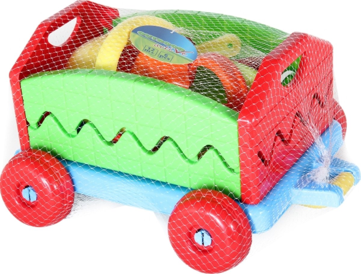 Nachziehwagen Eimergarn chrom