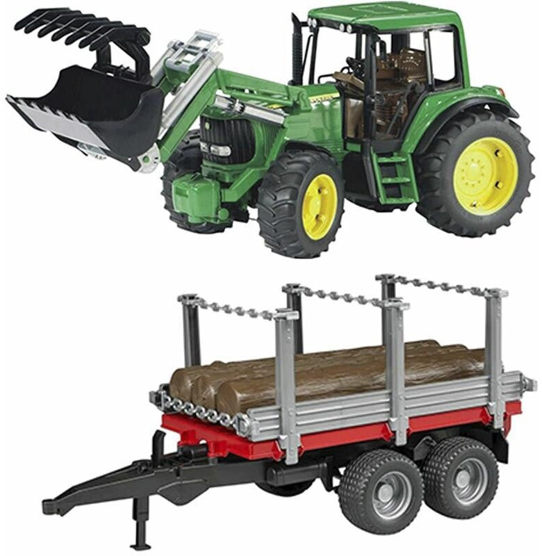 J.D.6920 Traktor Frontl.+Holztransp. anh
