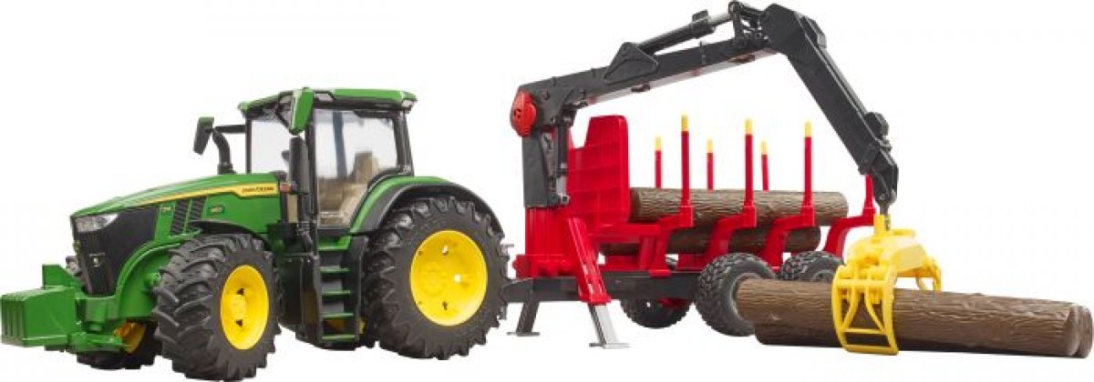 John Deere 7R  350 mit Rückeanhänger