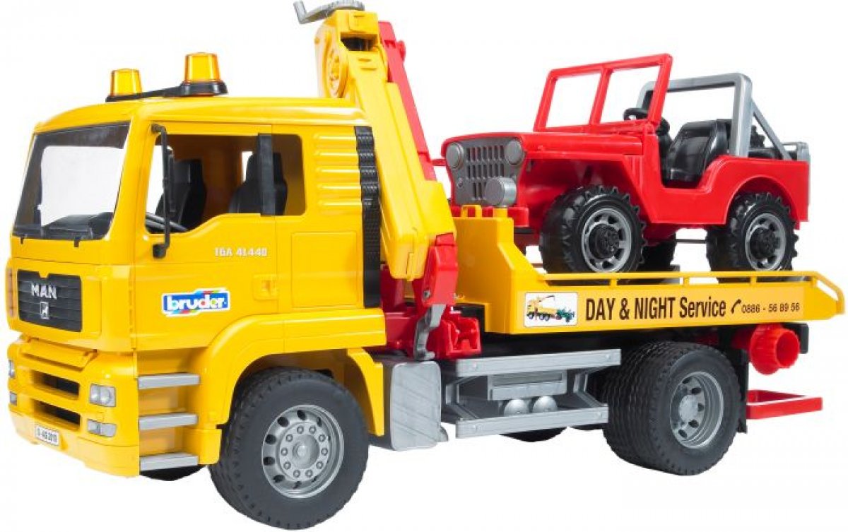 MAN TGA Abschlepp-LKW m. Geländewagen