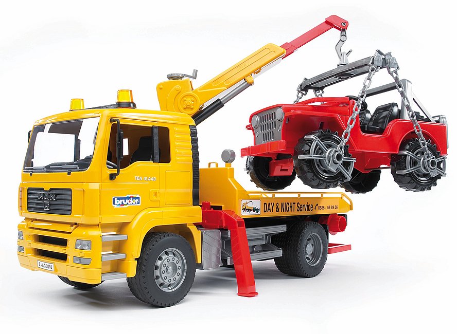 MAN TGA Abschlepp-LKW m. Geländewagen