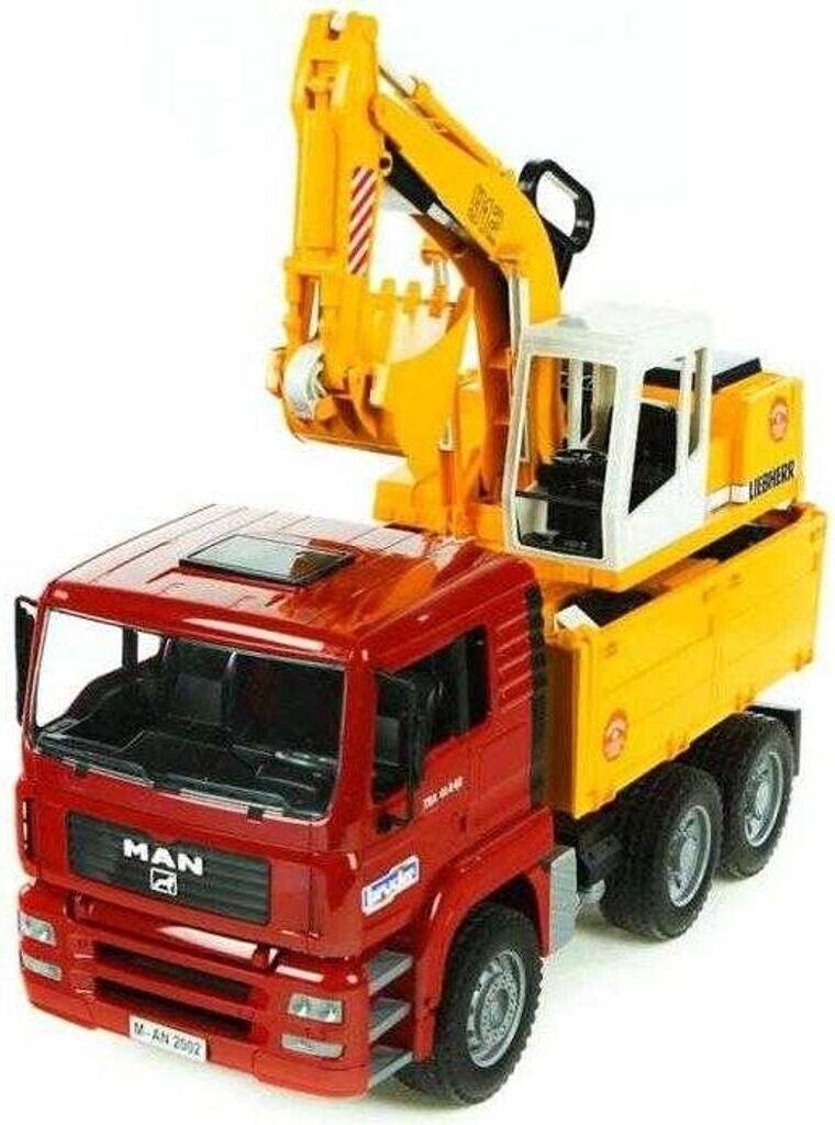 MAN TGA Kipp-LKW und Liebherr Schaufelbagger