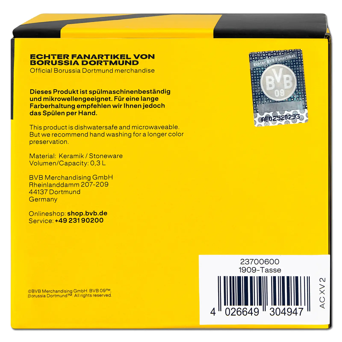 BVB 1909 Tasse