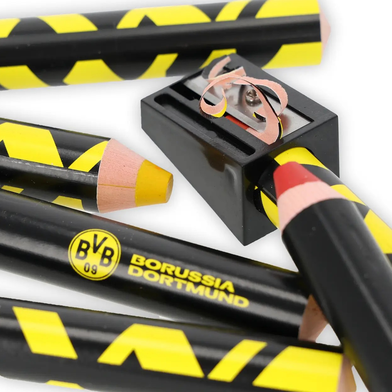 BVB 3-in-1 Buntstifte 6er Set mit Anspitzer