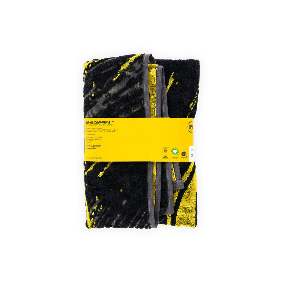 BVB Handtuch Tricolor 50 x 100 cm
