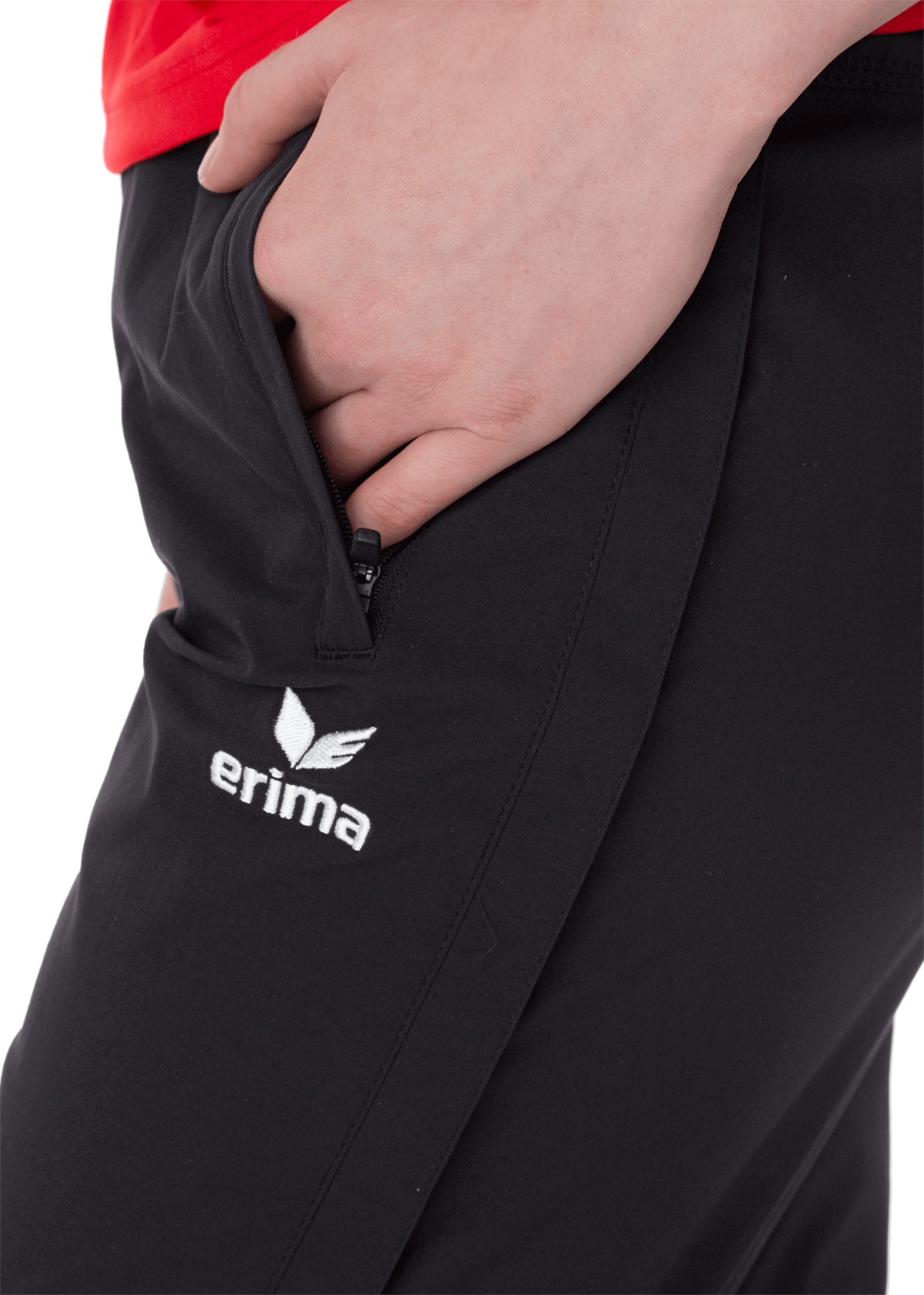 running pants zipper black
