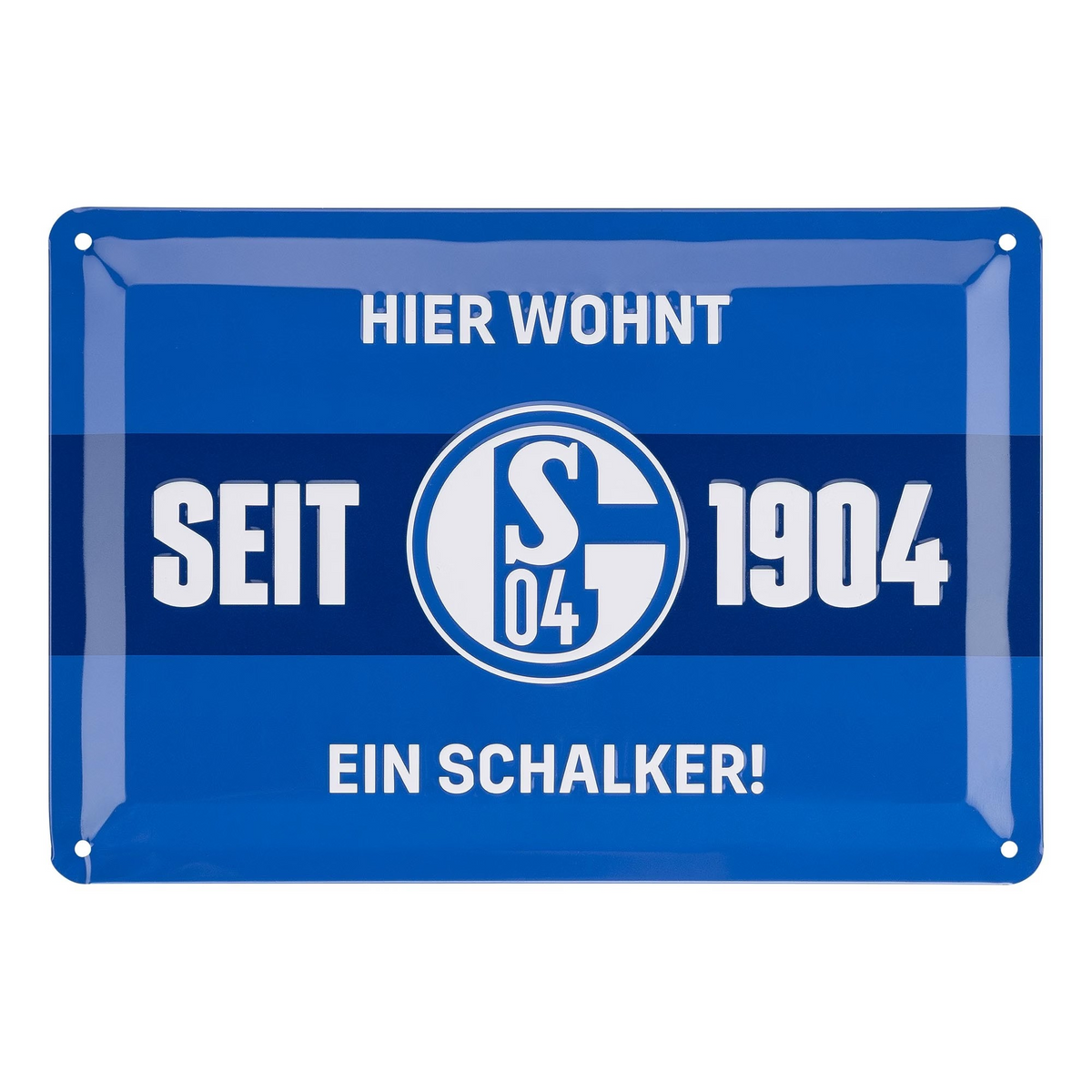 Blechschild Hier wohnt ein Schalker