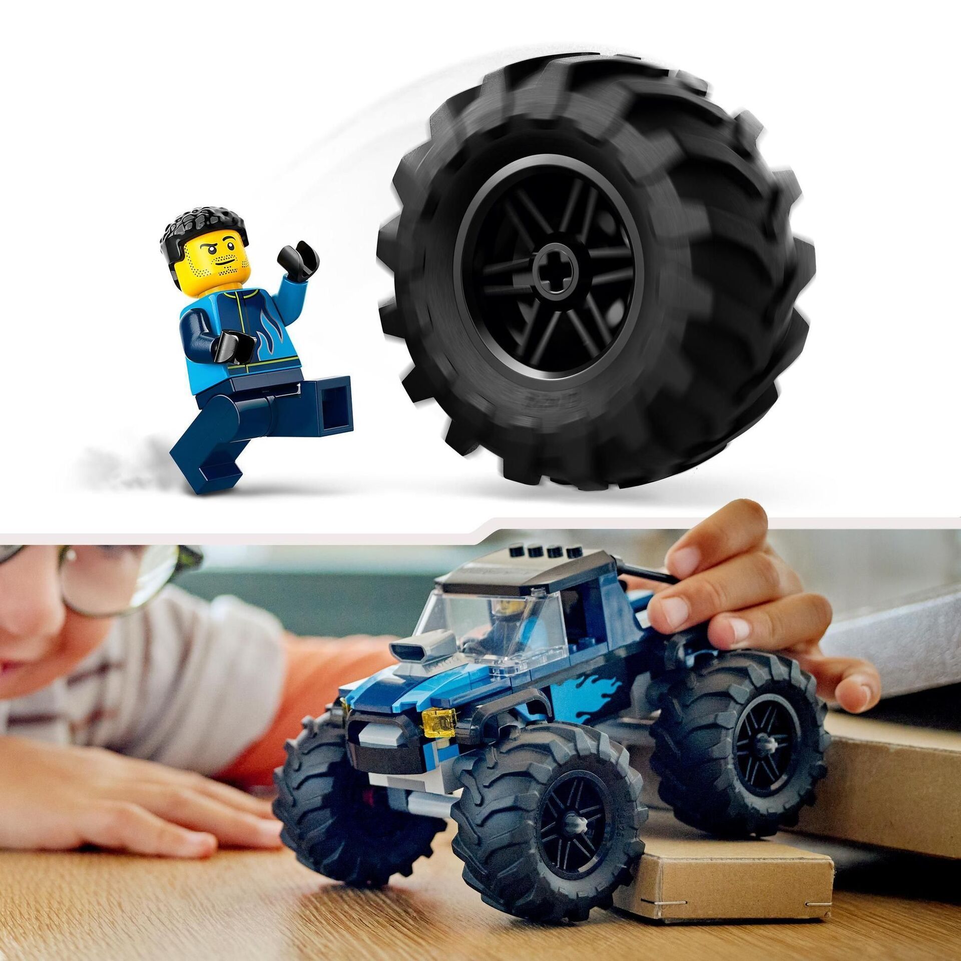 City Blauer Monstertruck
