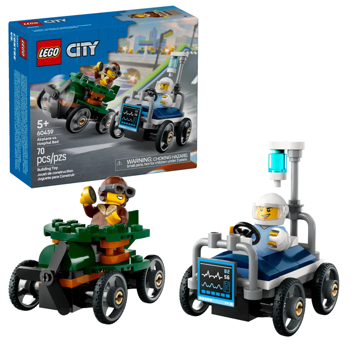 City Flugzeug vs. Krankenhausbett