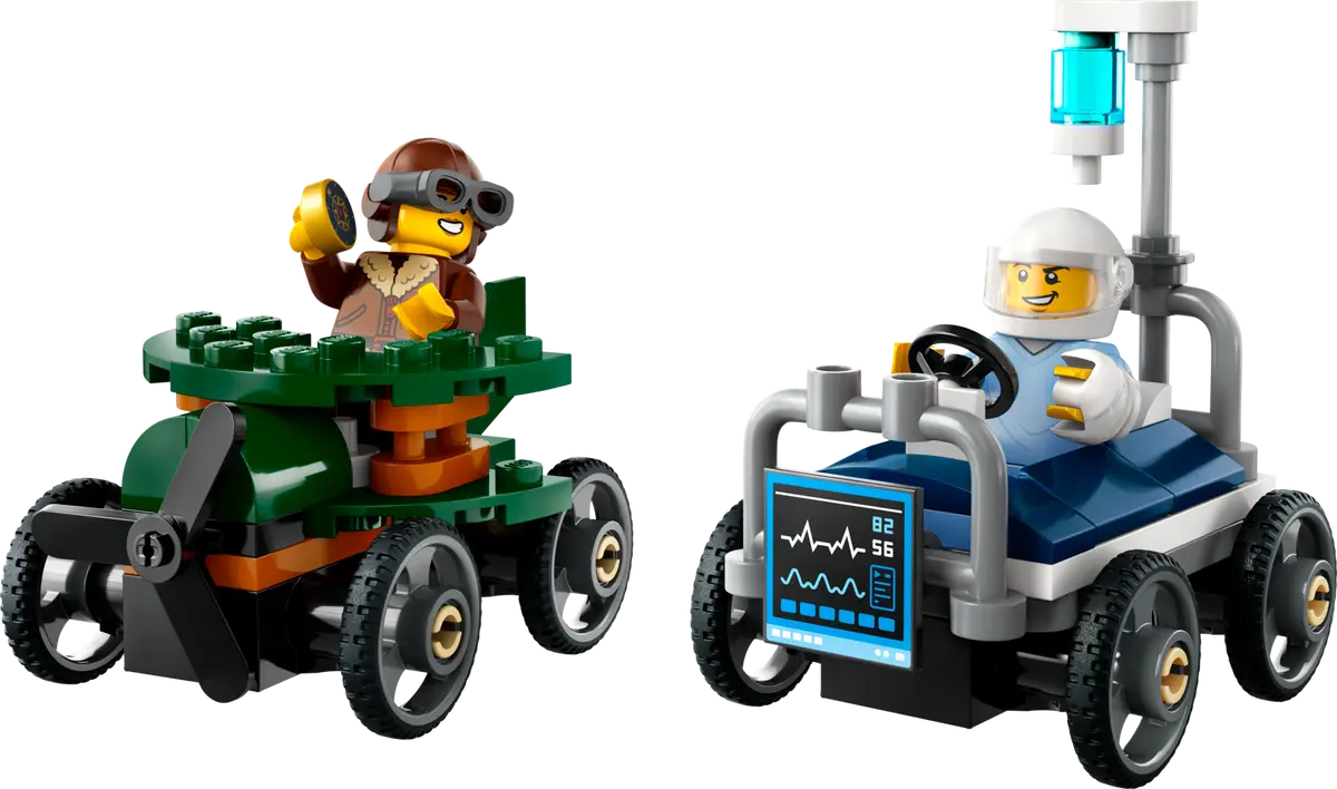 City Flugzeug vs. Krankenhausbett