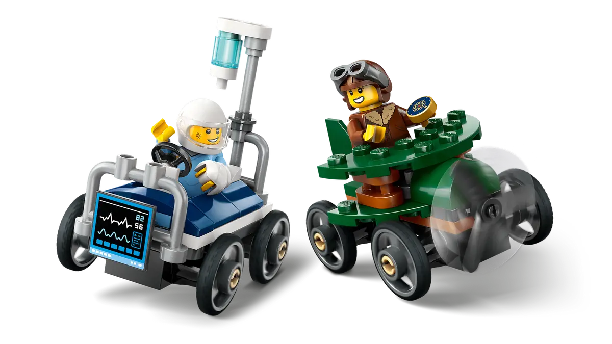 City Flugzeug vs. Krankenhausbett