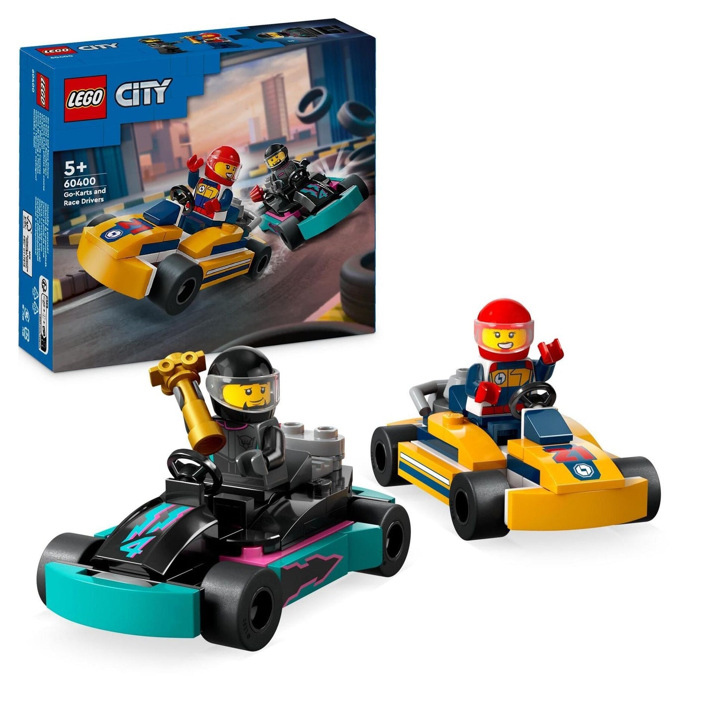 City Go-Karts mit Rennfahrern