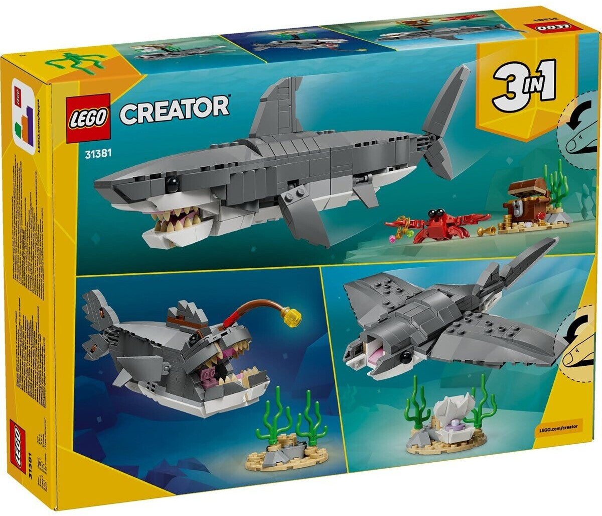 Creator Wilder Hai mit Schatztruhe
