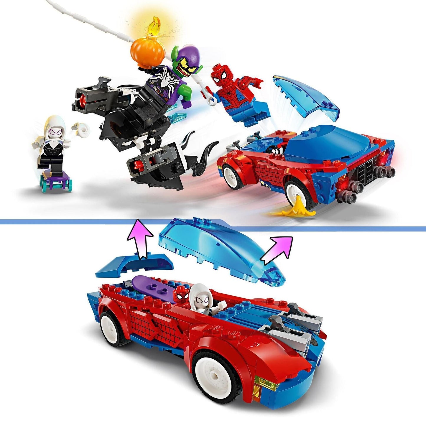 Marvel Super Heroes Spider Mans Rennauto & Venom Green Goblin