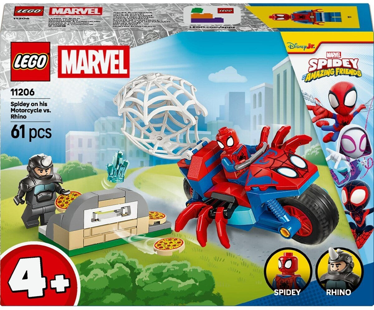 Spidey Spidey auf Motorrad vs. Rhino