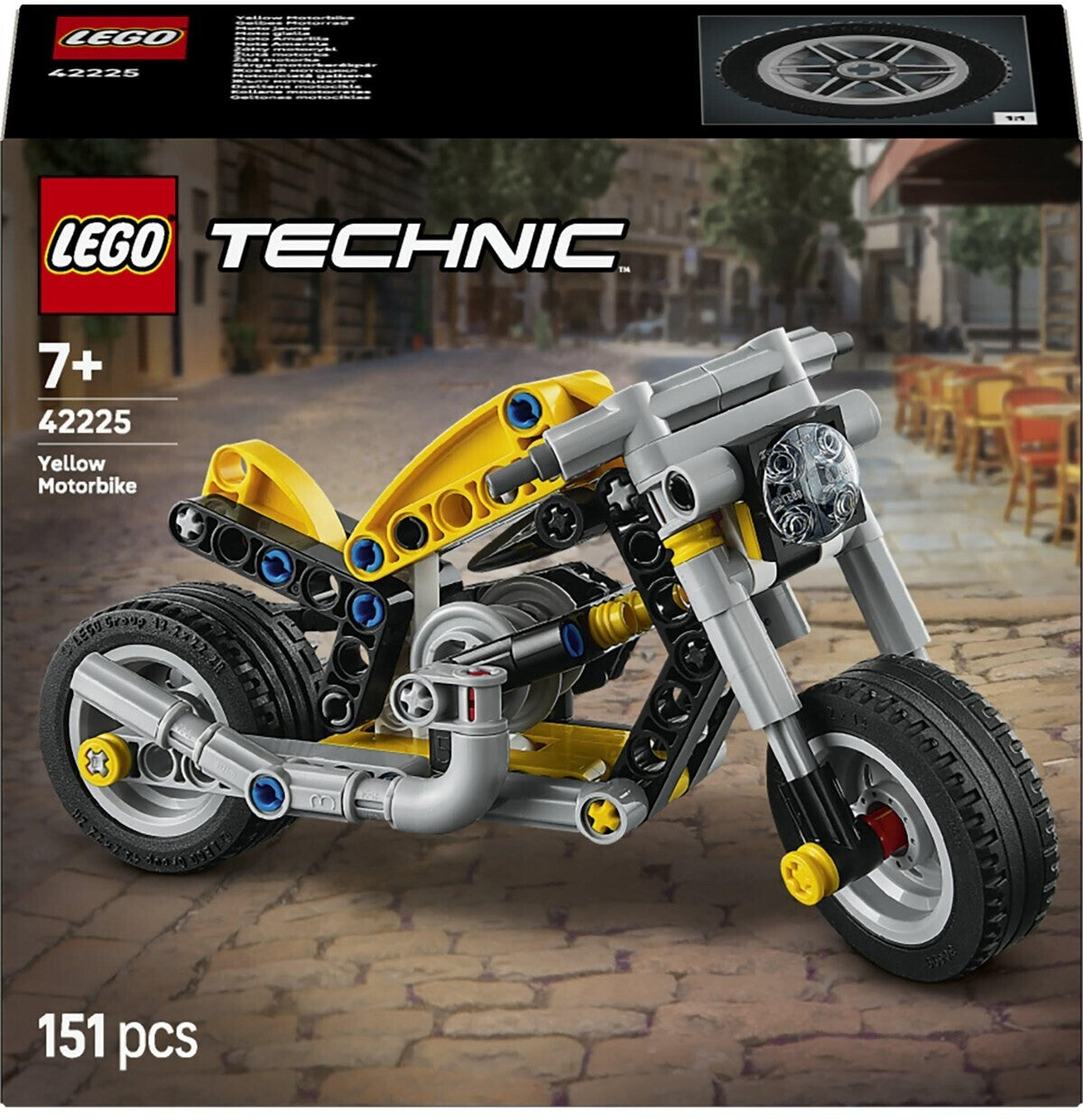 Technic gelbes Motorrad