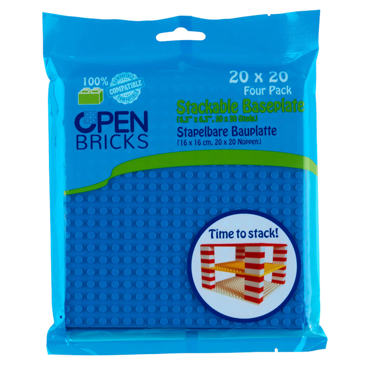 OpenBricks Baseplate 20x20 blue