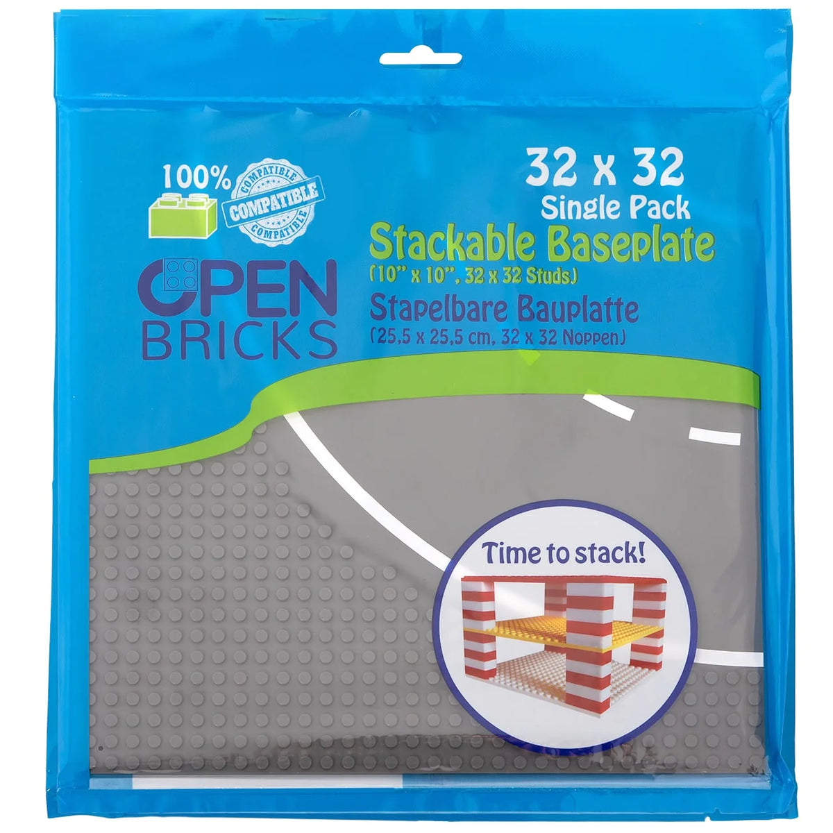 OpenBricks Baseplate 32x32 curve