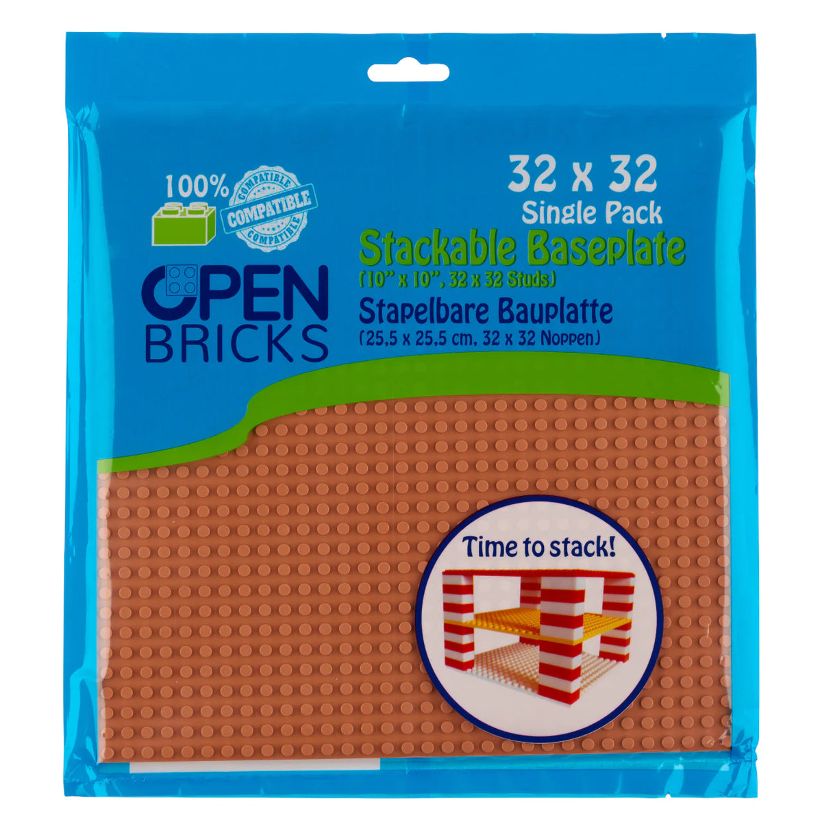 OpenBricks Baseplate 32x32 light brown