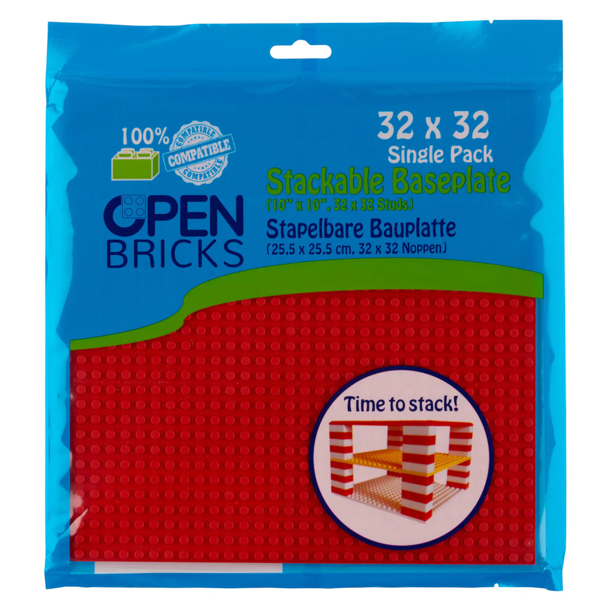OpenBricks Baseplate 32x32 red