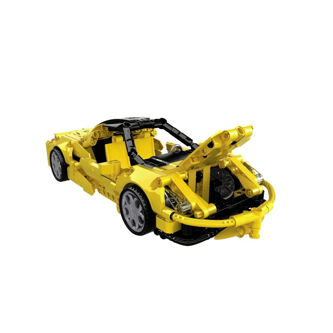 Open Bricks Sports Car Yellow