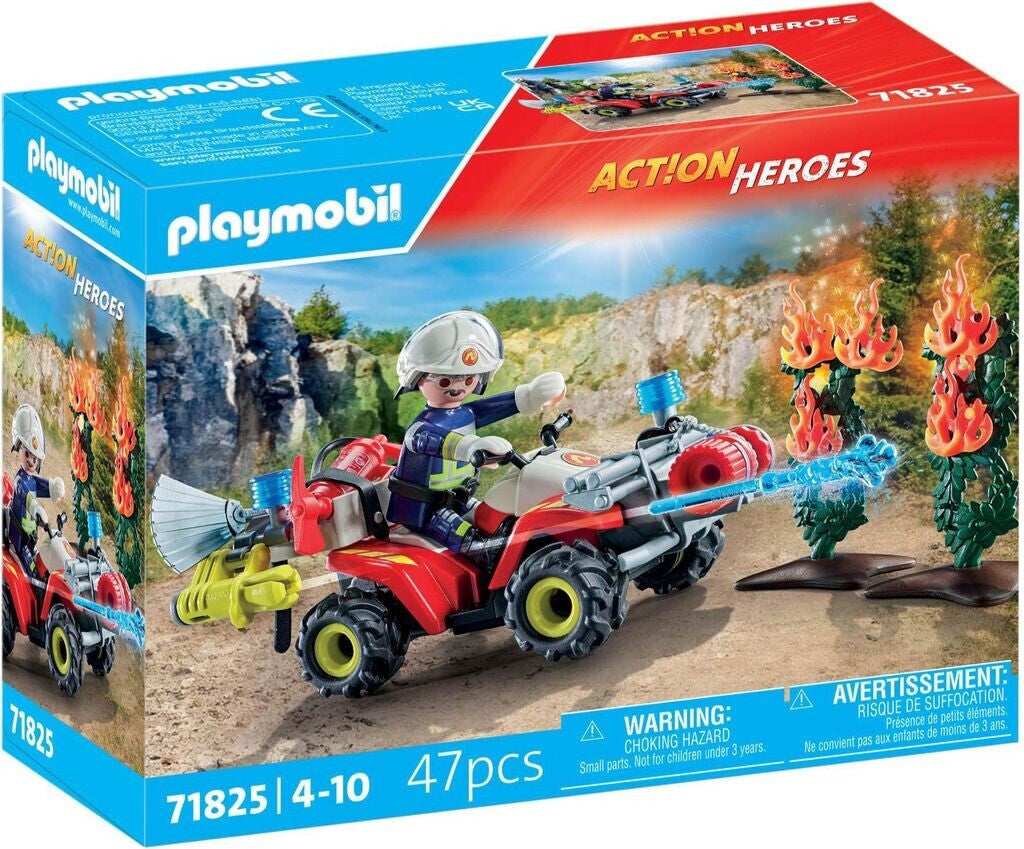 Feuerwehr Quad löscht Heckenbrand