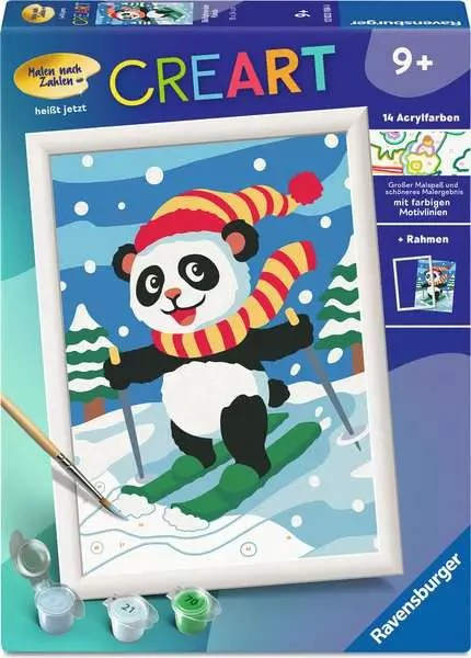 MnZ Skifahrender Panda