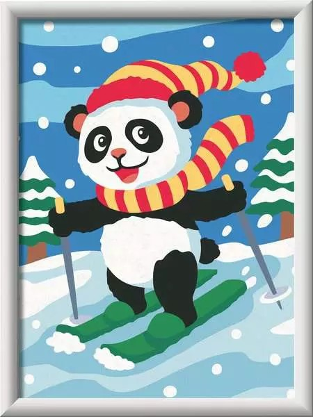 MnZ Skifahrender Panda
