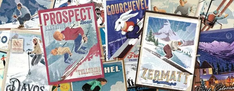 Pz Vintage Ski-Poster