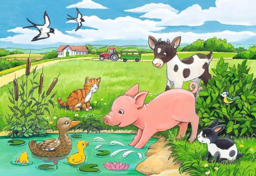 Tierkinder auf dem Land