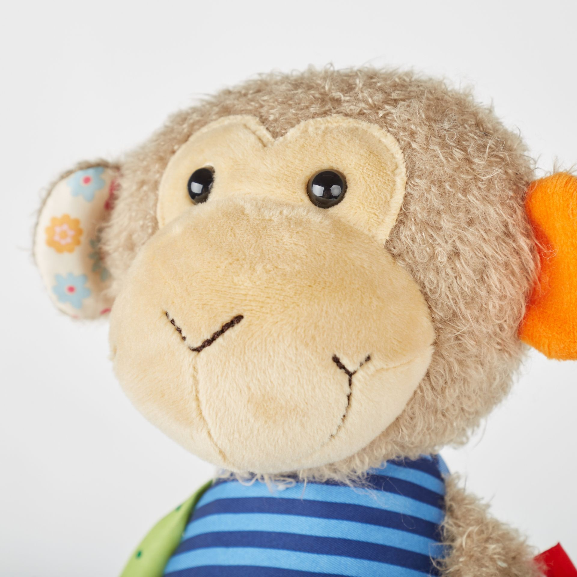 Kuscheltier Affe Patchwork Welt