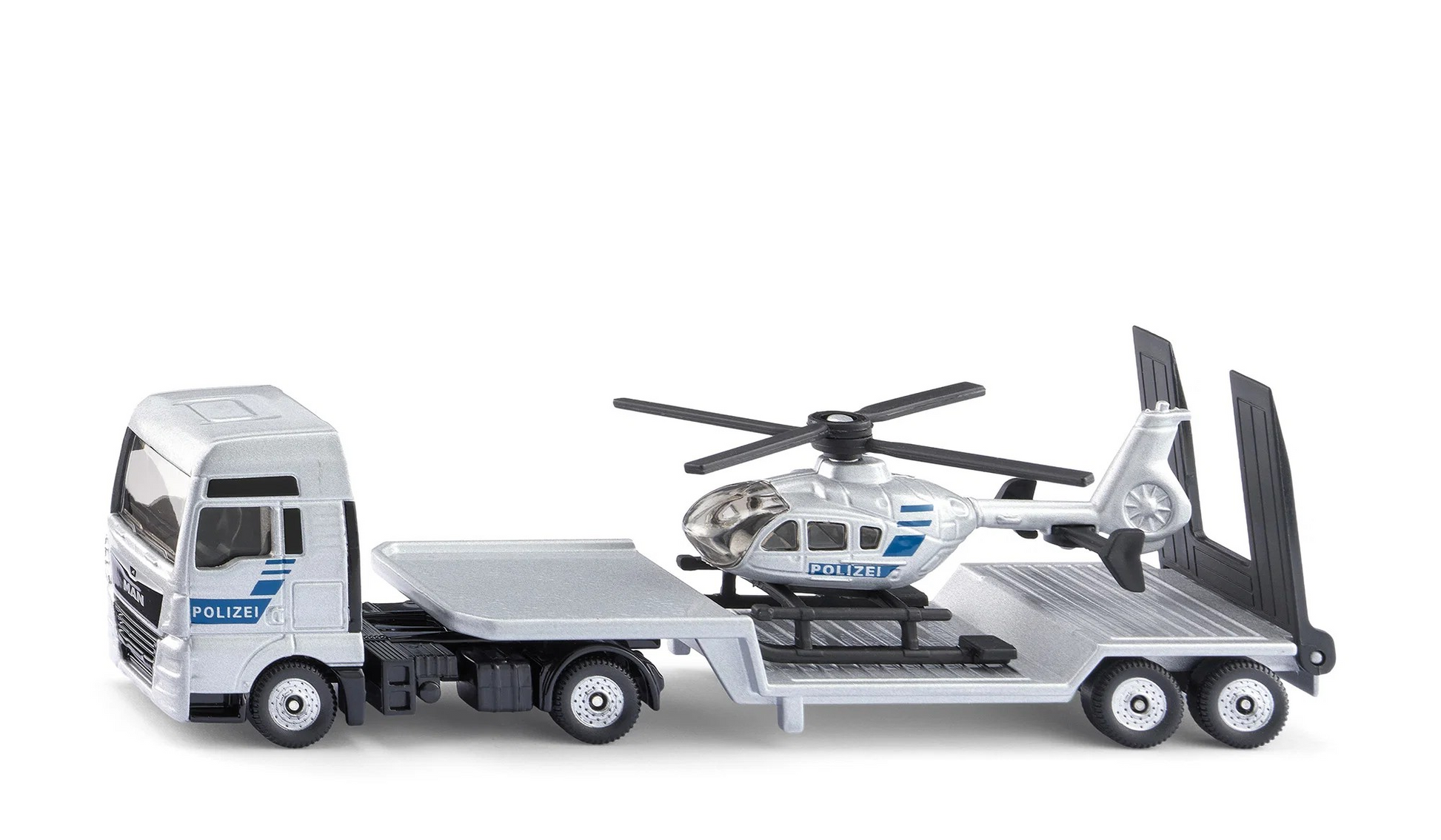 MAN LKW mit Polizei Helikopter