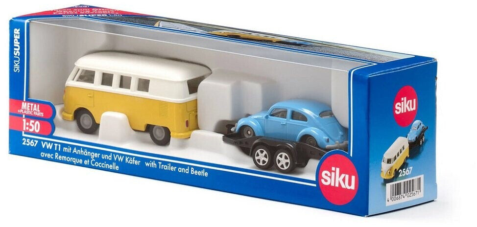 VW T1 mit Anhänger und VW Käfer
