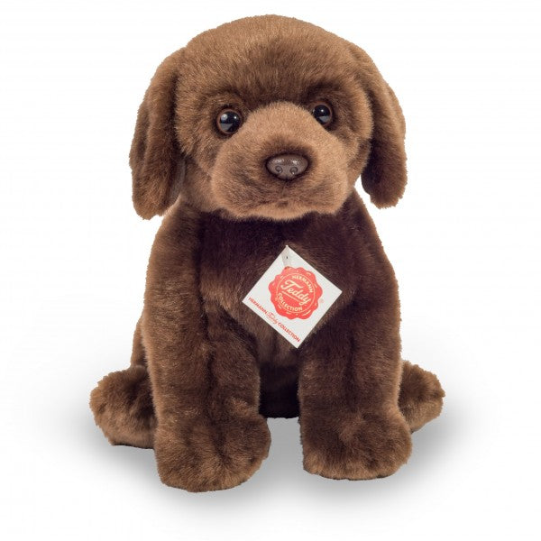 Labrador sitzend dunkelbraun 25cm