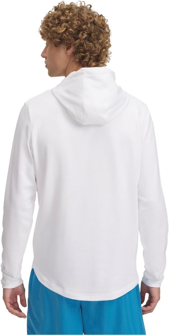 UA Rival Terry Logo Hood-WHT