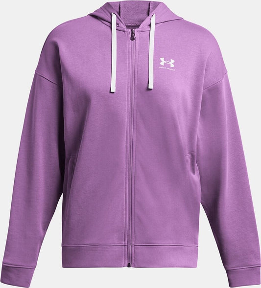 UA Rival Terry OS FZ Hooded, BLK