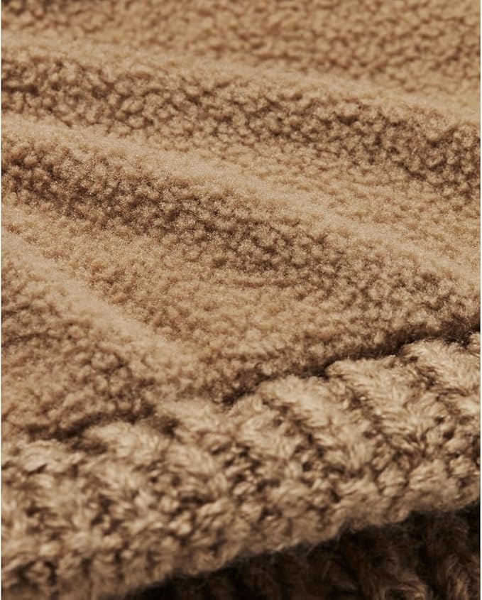 W Halftime Cable Knit Beanie-B