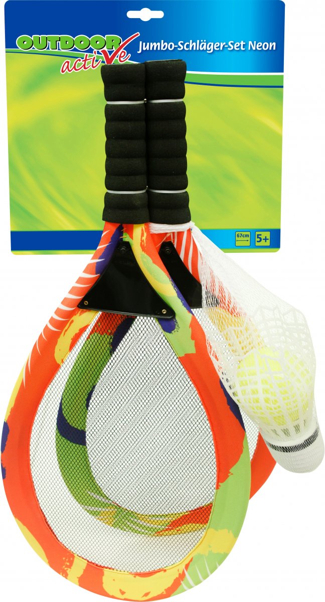 OA Jumbo Schläger Set Neon m. Ball chrom