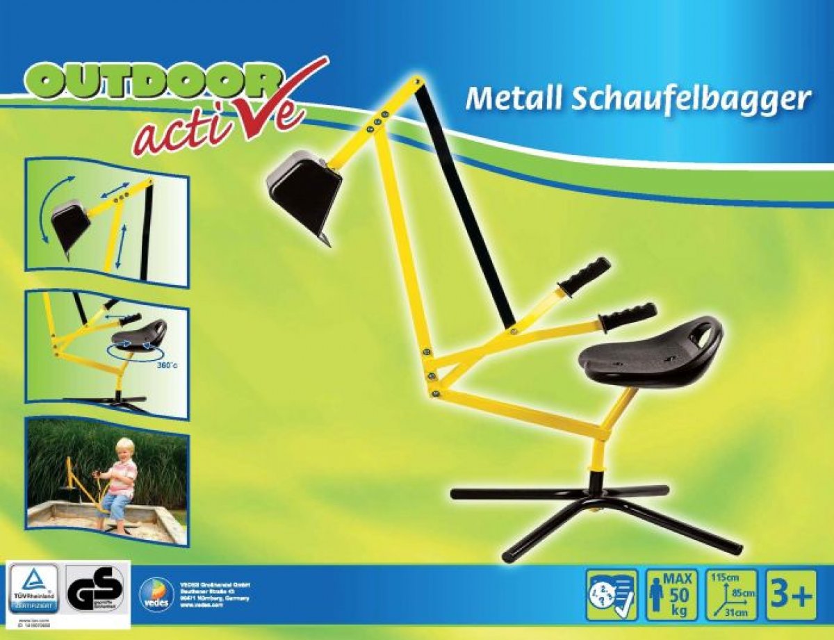 OA Metall Schaufelbagger chrom