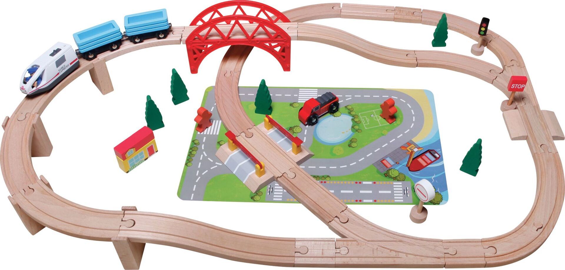 SMH Eisenbahn-Spielset 50-teilig