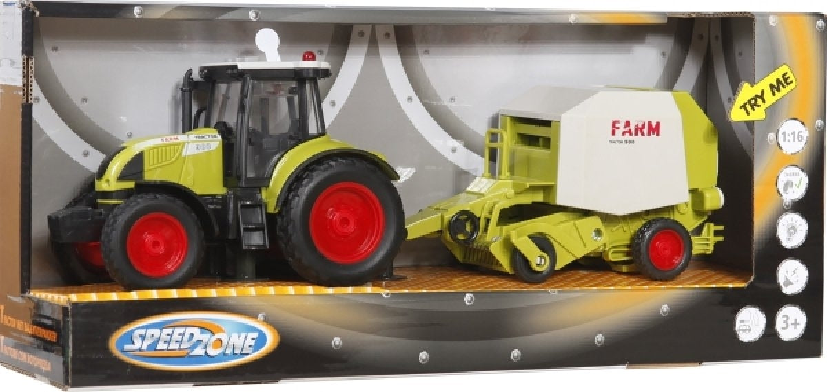 SZ Traktor m. Rundballenpresse